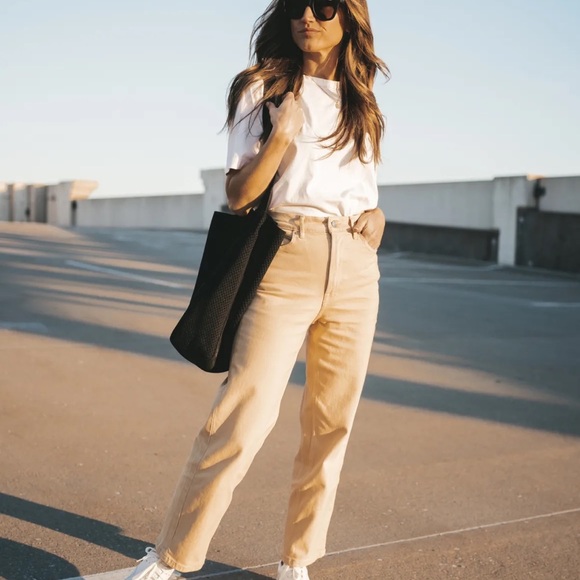 Everlane Pants - Ecru Way High Everlane Pants